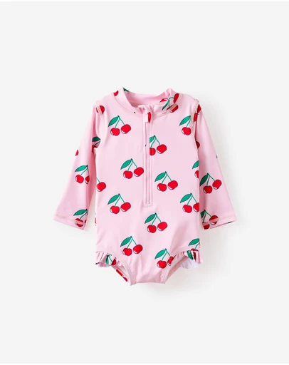 Cotton On Kids - Lucy Long Sleeve Ruffle Back Swimsuit