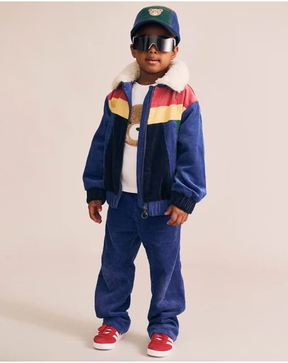 Huxbaby - Colour Block Cord Jacket - Babies-Kids