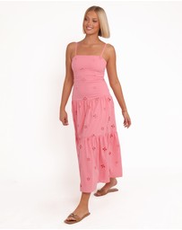 Petal & Pup - Botanique Midi Dress - Rose Broderie