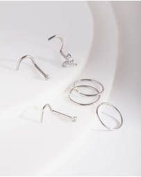 Lovisa - Surgical Steel Nose Ring & Stud 6-Pack