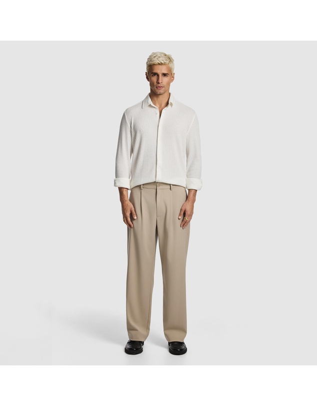 yd. - Brooks Pleated Wide Chino