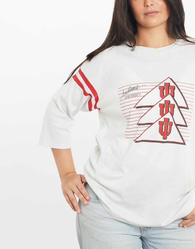 Vintage by The Real Deal - Pre Loved - Vintage 80s NCAA Indiana Hoosiers Jersey Tee