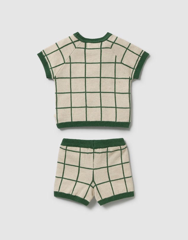 Wilson & Frenchy - Lagoon Organic Knitted Check Set - Babies