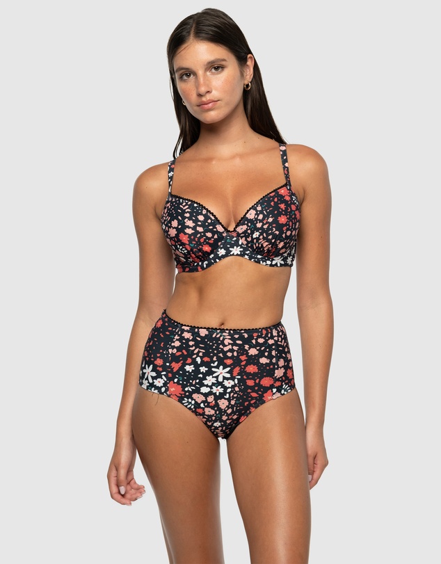 Nip Tuck Swim - Fleur Fiesta Marilyn High Waist Bikini Pant