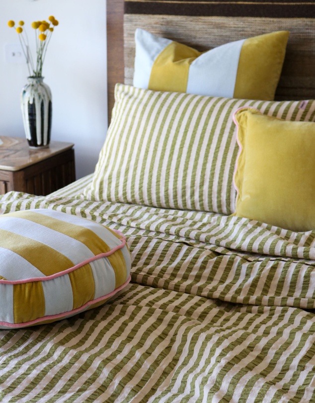 Mosey Me - Seersucker Stripe Standard Pillowcase Set