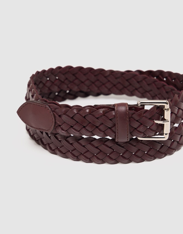Oxford - Brixton Mens Leather Plaited Belt