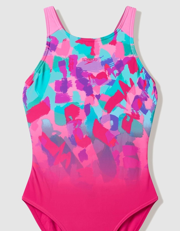 Speedo - Placement Print Pulseback Swimsuit - Kids-Teens
