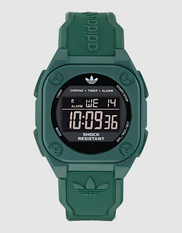 adidas Originals - City Tech Four 42mm Green Resin Watch