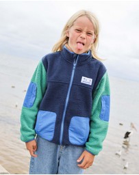 Skwosh - Skwosh Kids Polar Fleece Utility Jacket in Green/Blue