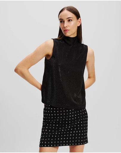 Karl Lagerfeld - Rhinestone Shift Top