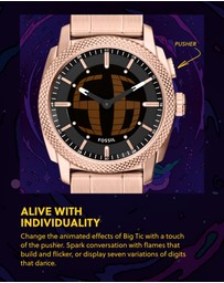 Fossil - Machine Rose Gold Analogue-Digital Watch