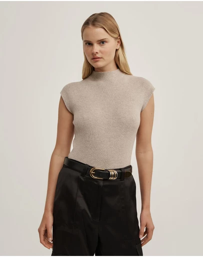 Witchery - High Neck Knit T-shirt