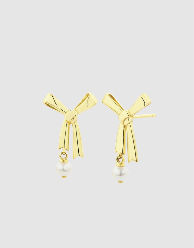 Karen Walker - Pearl Bow Studs