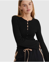 Oxford - Elka Henley Knit Top
