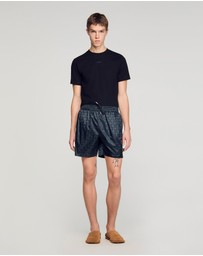 Sandro - Squarecross Jacquard Mdc Swim Shorts