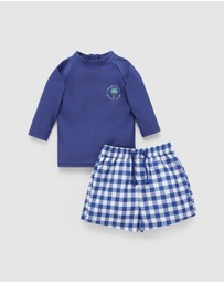 Purebaby - Board Short & Rashie Set- Kids-Babies