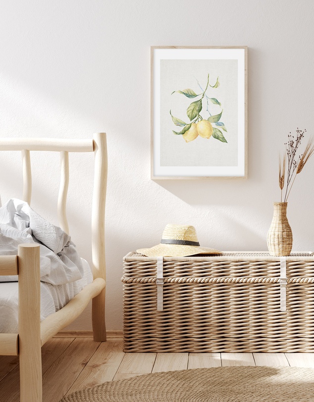 Olive et Oriel - Lemon on Linen III Art Print