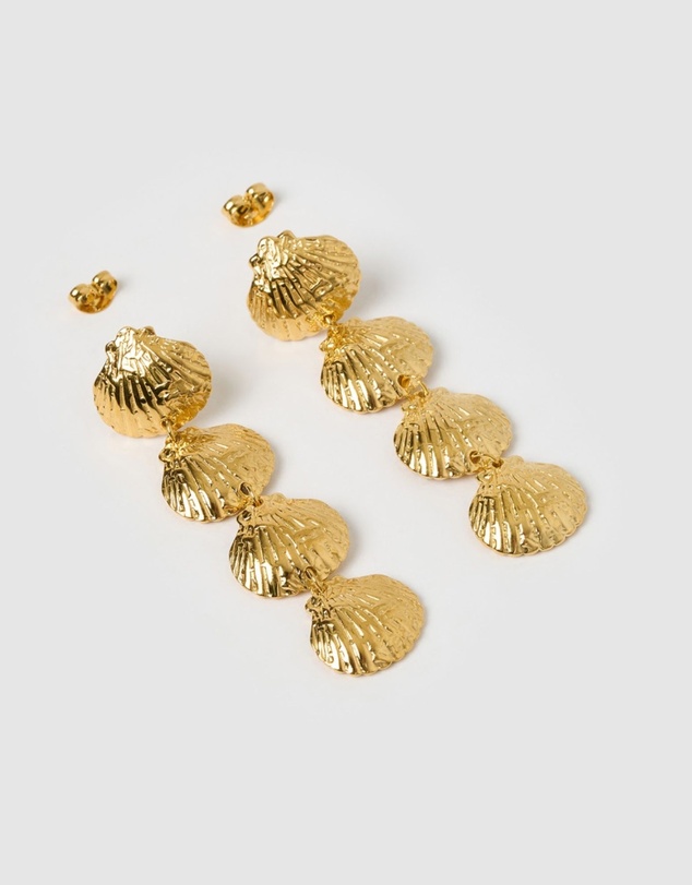 Miz Casa and Co - Seria Shell Drop Stud Earrings
