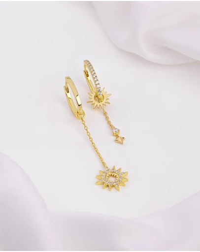 Wanderlust + Co - Sunlit Drop Gold Earrings