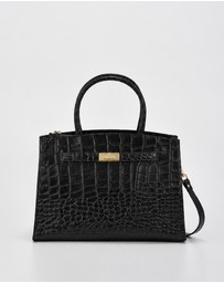 Cobb & Co - Arlie Leather Croc Tote