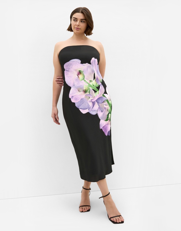 City Chic - Amari Orchid Print Midi Dress