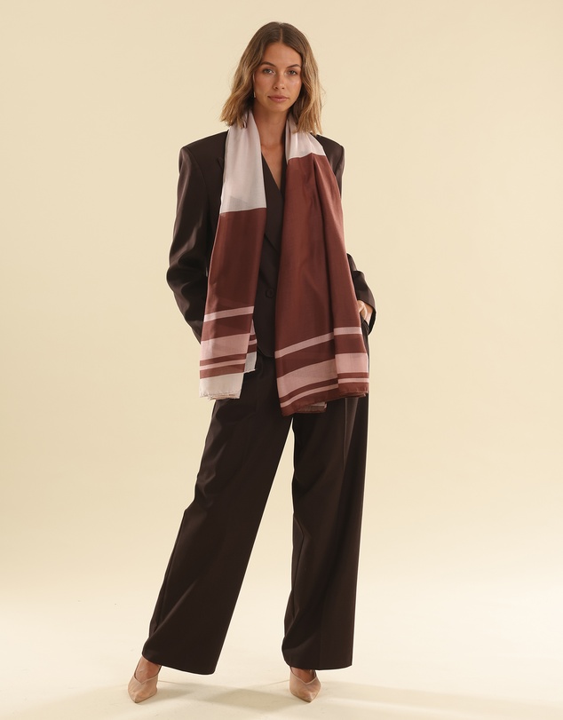 Morgan & Taylor - Eleanor Light-Weight Scarf in Brown
