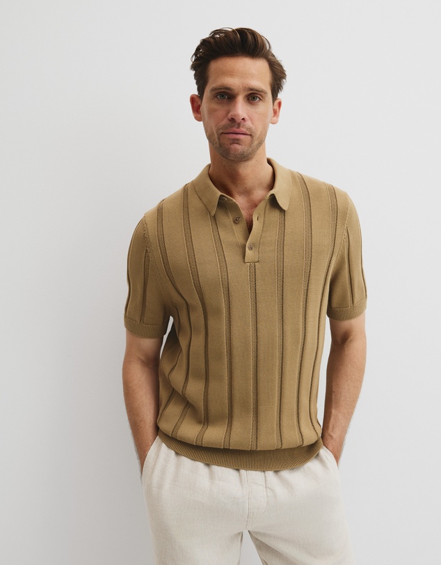 Country Road - Australian Cotton Stripe Knit Polo