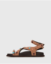 Betts - Malibu Stud Junior Leather Sandals