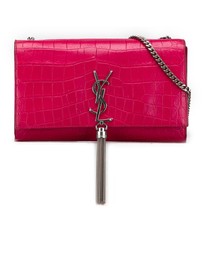 Pre-Loved by Azura Reborn - Pre-Loved Medium Croc Embossed Leather Kate Tassel Crossbody
