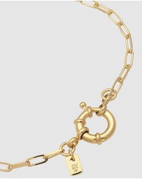 Kuzzoi - ICONIC EXCLUSIVE - Classic Long Link Chain Bracelet in Gold-Plated 925 Sterling Silver