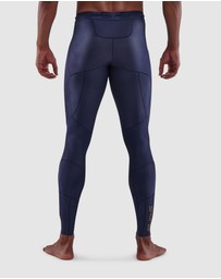 SKINS - SKINS Compression Men's Series-5 Gym/Running Long Tight Navy Blue
