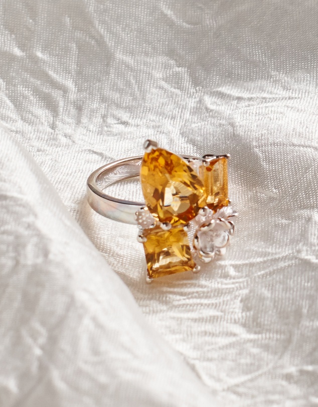 Karen Walker - Rock Garden Ring with Citrines