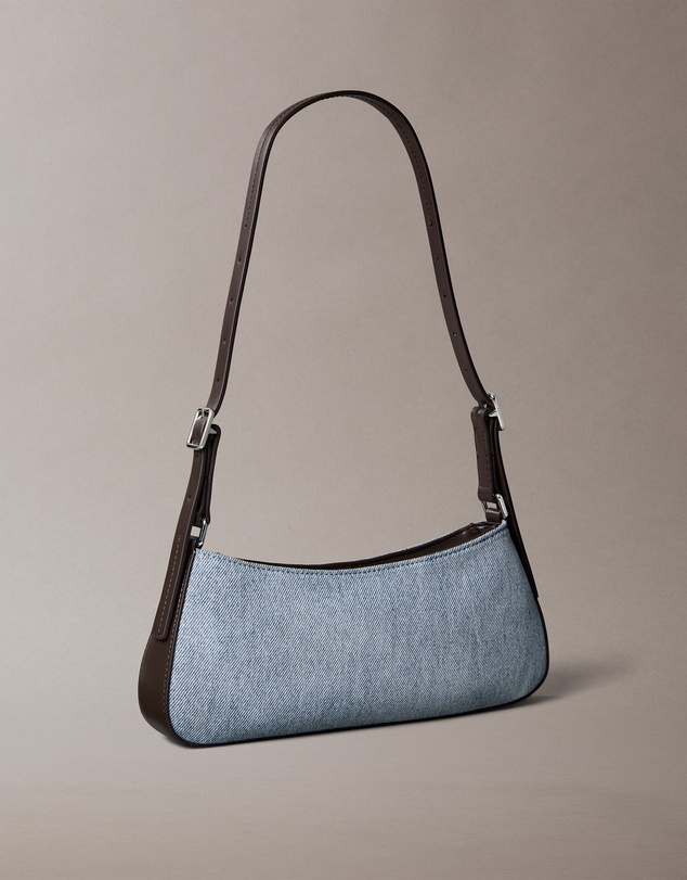 Calvin Klein - Hardware Monogram Denim Shoulder Bag