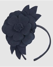 Max Alexander - Felt Navy Flower Racing Fascinator Headband