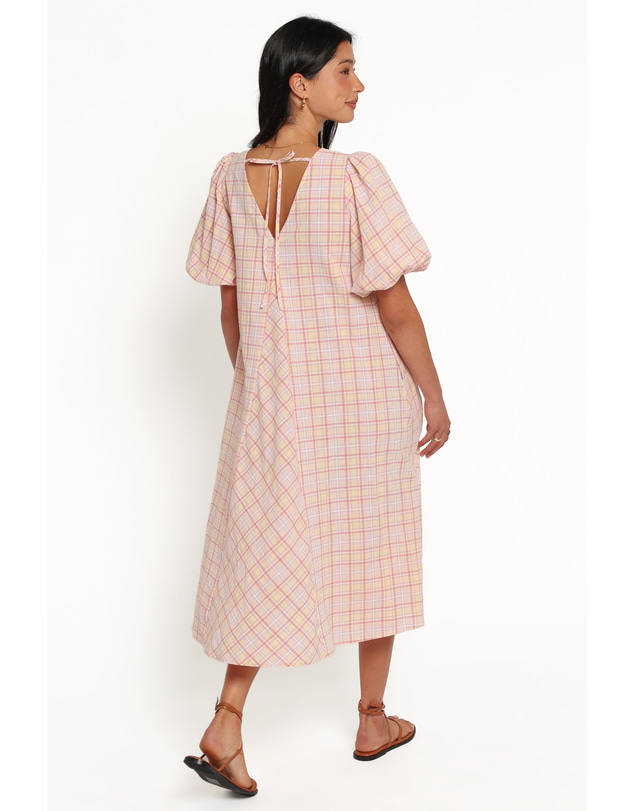 Petal & Pup - Patton Midi Dress - Butter Yellow Gingham