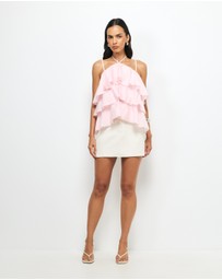 AERE - Giselle Tiered Halter Top