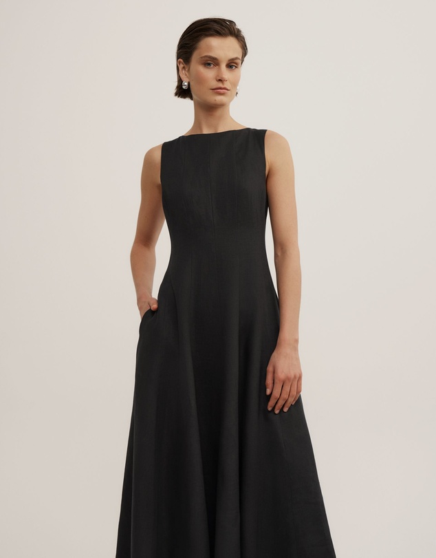 Witchery - Linen Panel Midi Dress