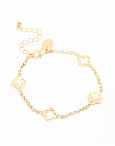 Lovisa - Gold Plated Flower Cupchain Bracelet