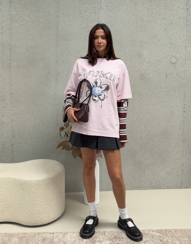 MAKU - Smiley Flower Oversized Tee