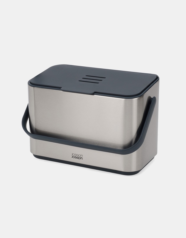 Joseph Joseph - Collect™ 4L Food Waste Caddy with Removable Bucket (Stainless Steel)