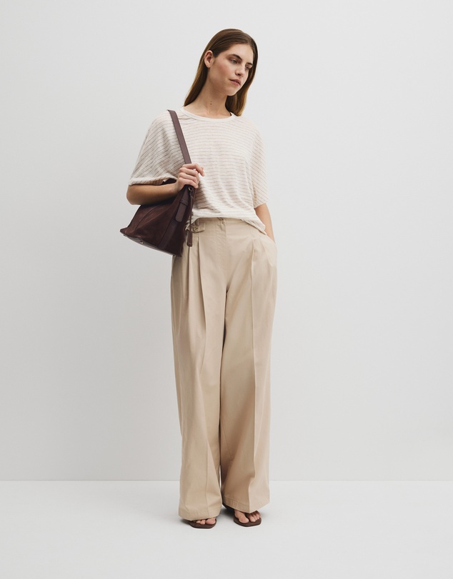 Country Road - Stripe Linen Dolman T-shirt