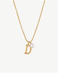 Zahar - Pearl Letter D Necklace