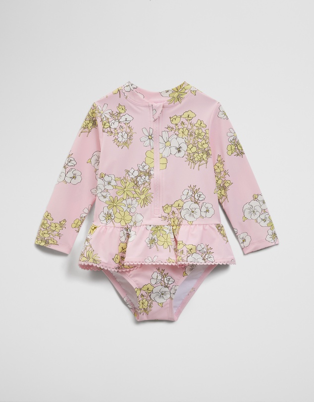 Country Road - Long Sleeve Frill Swimsuit
