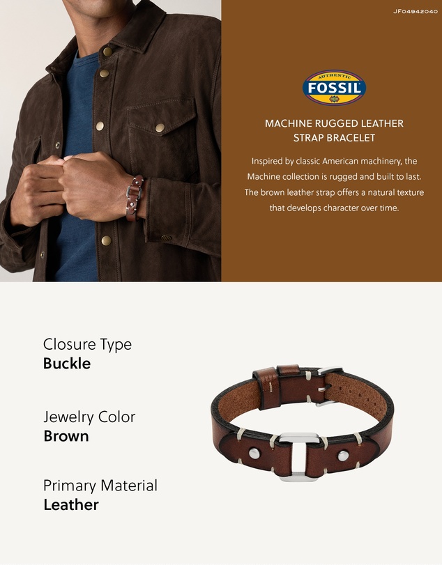 Fossil - Machine Brown Bracelet