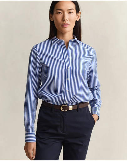 Gant - Regular Fit Striped Poplin Shirt