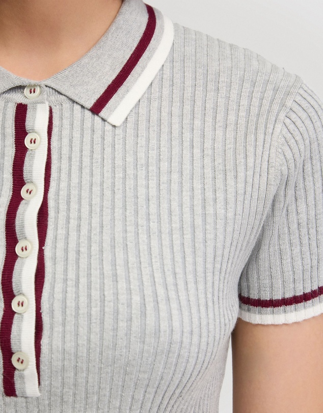 Oxford - Pascale Rib Polo Top