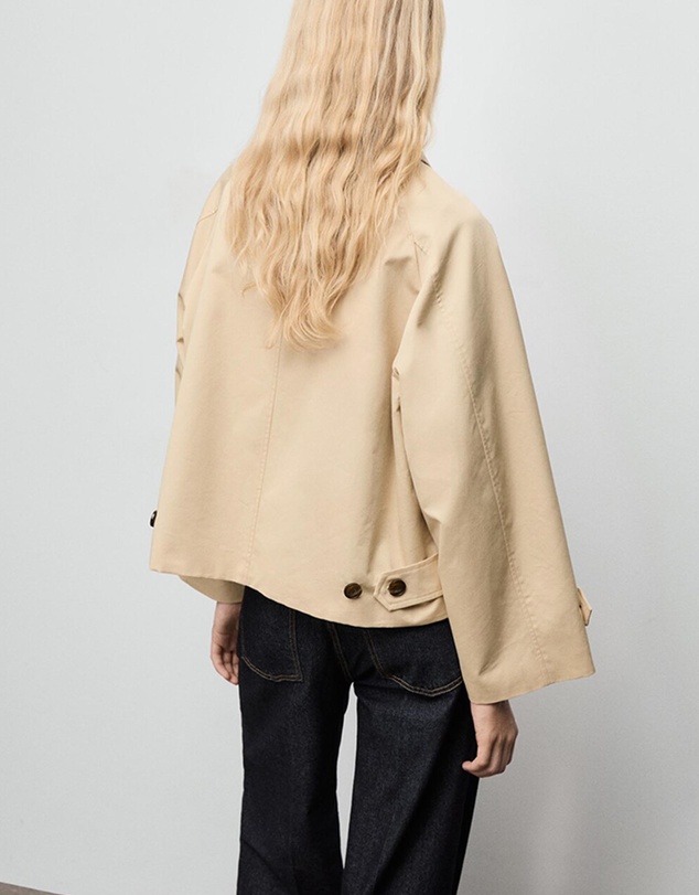 M.N.G - Short Oversized Trench Coat With Epaulettes