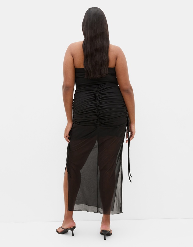 City Chic - Plus size Shelly Strapless Mesh Maxi Dress