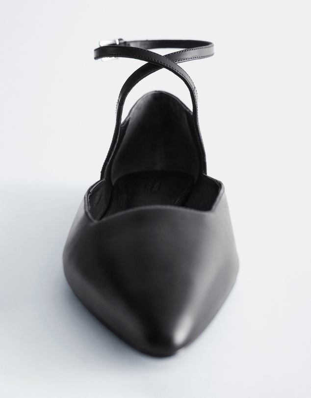 & Other Stories - Leather Cross-Strap Ballet Flats