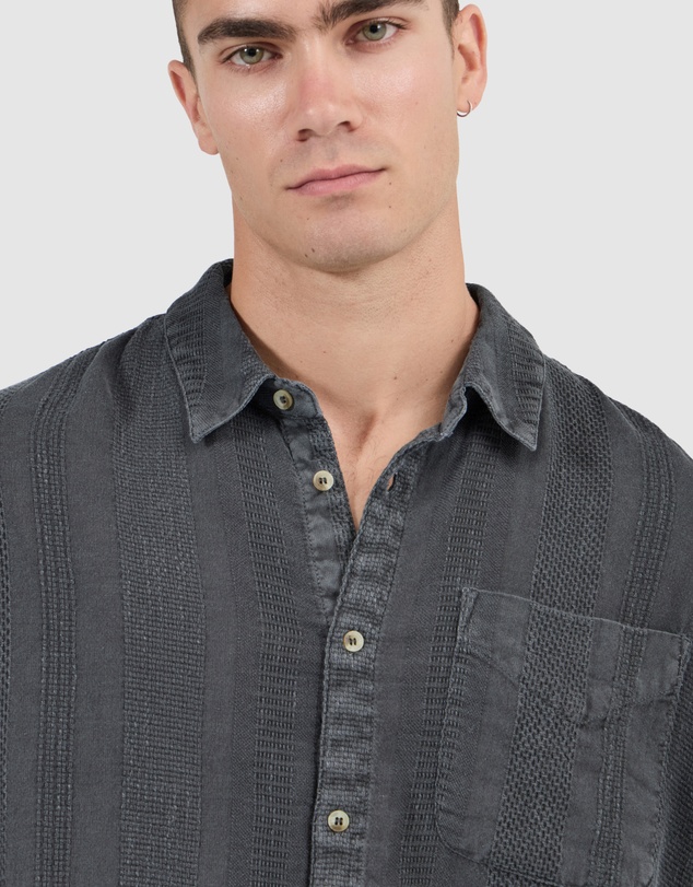 Rolla's - Heavy Weave Long Sleeve - Washed Black